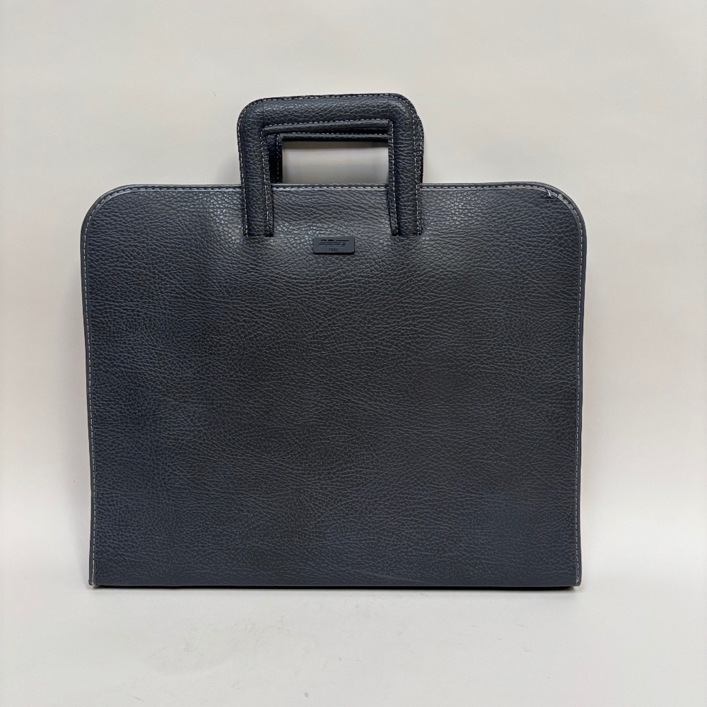 Prat Paris Gray Leather Portfolio - Unisex